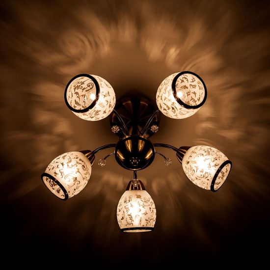 30026/5 / потолочный светильник /   античная бронза