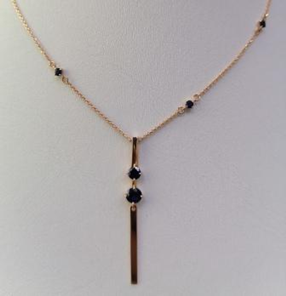 Колье из золота с сапфирами
