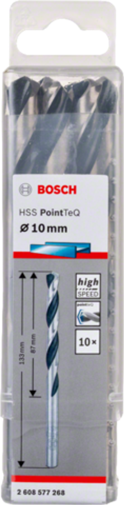 Сверло из быстрорежущей стали HSS PointTeQ 10 мм 2608577268