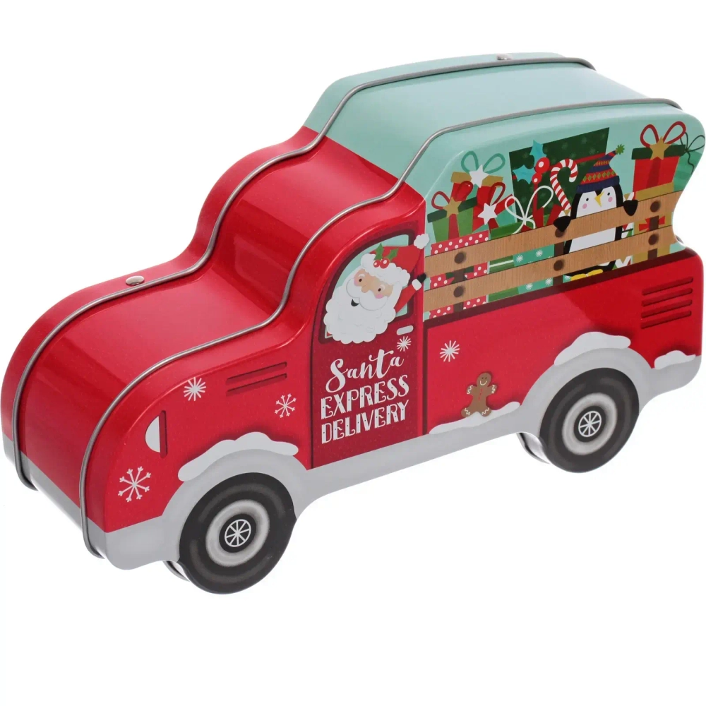 Банка жестяная «Грузовичок с пингвином» 19*11*6см