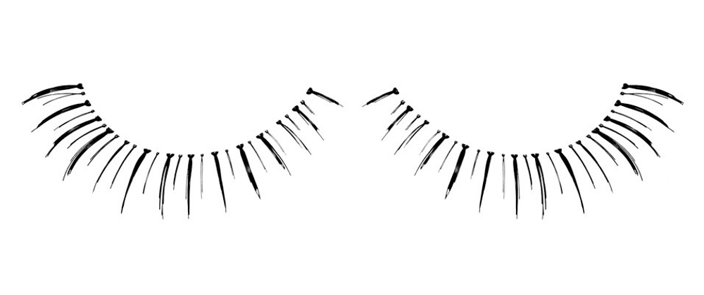 ЧЕрные ресницы из отдельных подкрученных ресничек Premium (Цвет: черный)