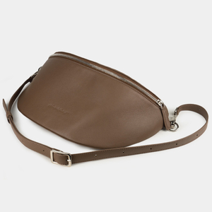 Сумка поясная Vilnius из кожи теленка, цвета кофе