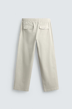 ZARA БРЮКИ ЧИНОС RELAXED FIT, СЕРЫЙ МЕЛАНЖ