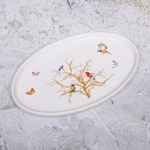 Блюдо керамическое «Райский сад» 29*19см, белое