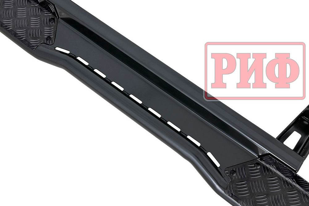 Пороги силовые Toyota Land Cruiser Prado 150 (чёрные) РИФ