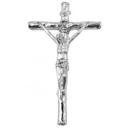 Крест Распятие Иисуса Христа в серебре. 13 х 23 см