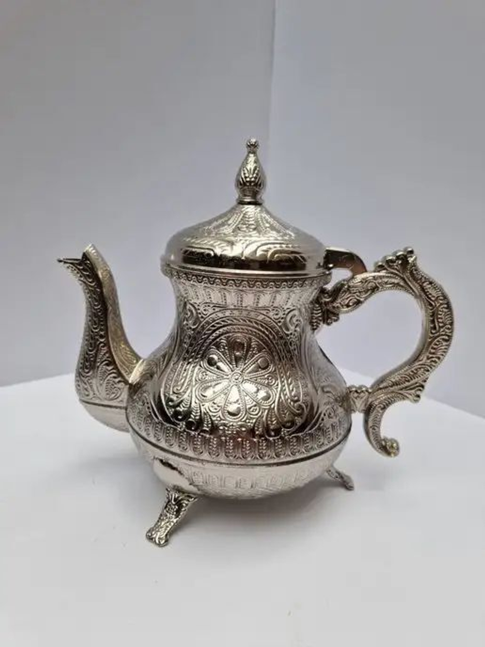 Чайник сувенирный ''Стамбул'' подарочный 1300 мл/ACAR. Турция (серебристый)