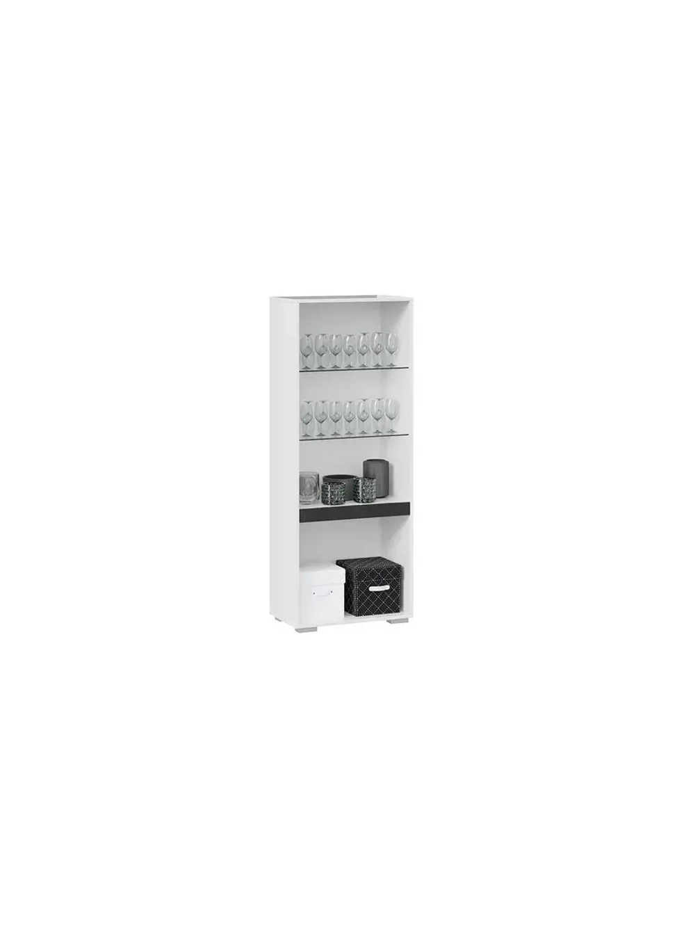 Шкаф-витрина стекляннй Белый 59х36х151 см