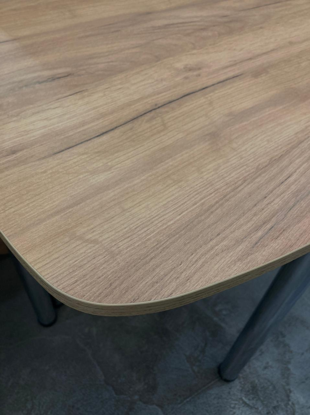 Стол разд Пристенный ЛДСП подстолье хром Ст-ца дуб крафт золотой