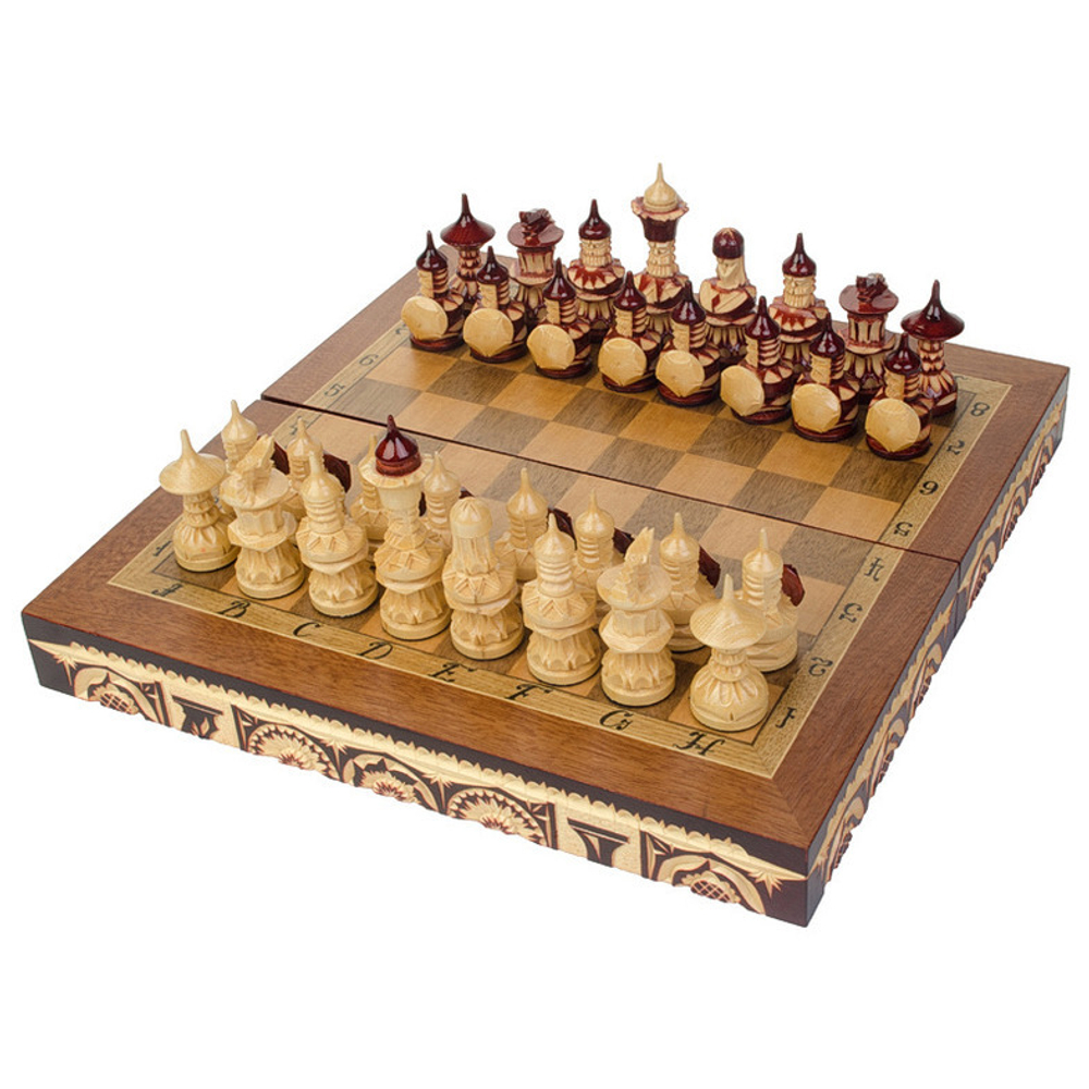 Шахматы резные ручной работы дорожные деревянные складывающиеся slchess30
