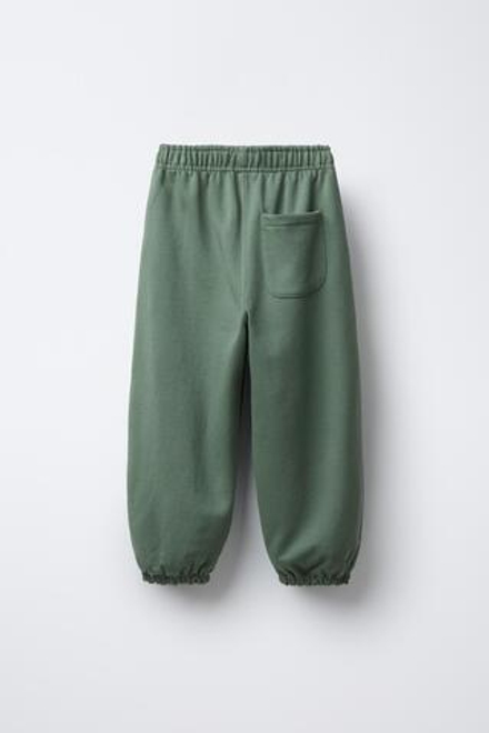ZARA БРЮКИ-ДЖОГГЕРЫ ИЗ МЯГКОЙ ТКАНИ СО СТОППЕРАМИ, СВЕТЛО-ЗЕЛЕНЫЙ