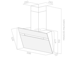 Наклонная вытяжка Jet Air VIKI WH 60 A-PRF0111499B