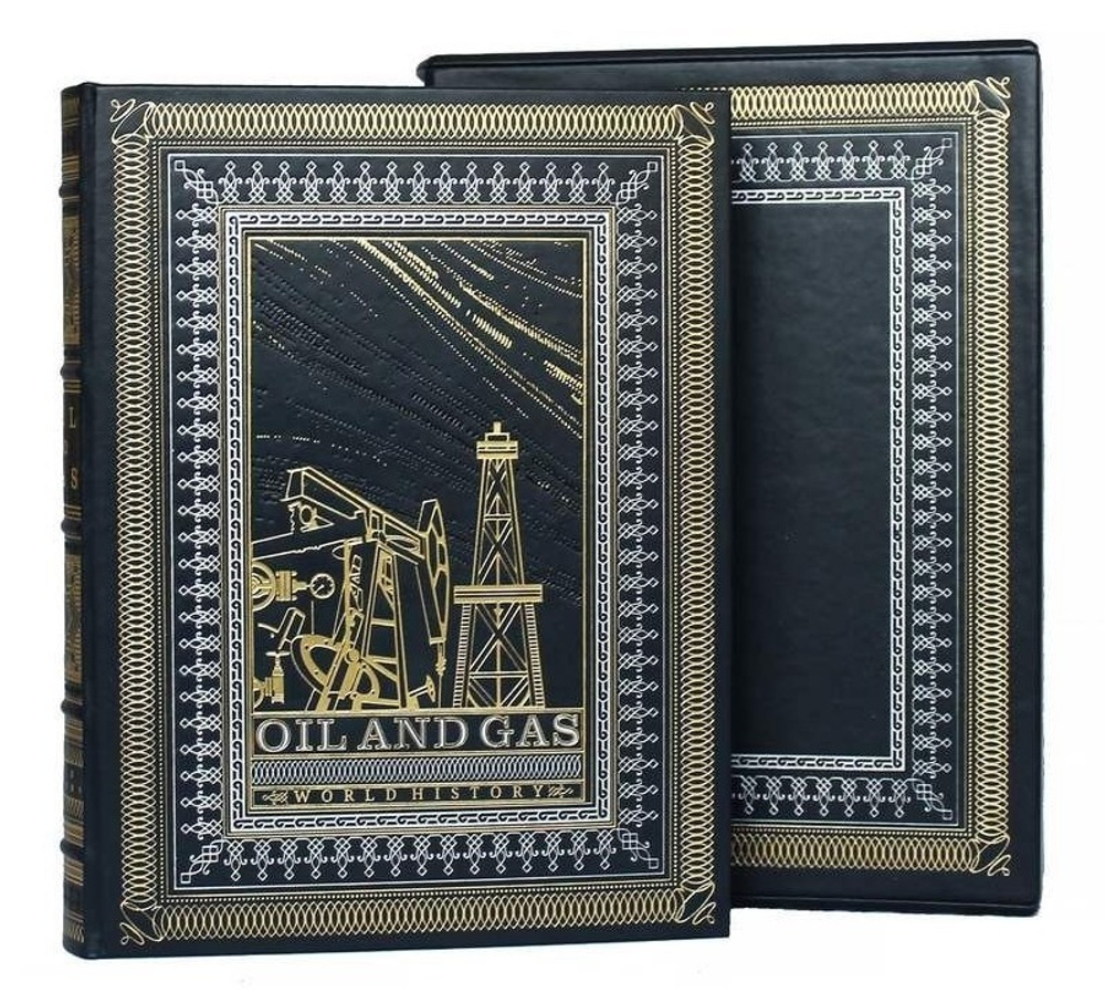 "Нефть и газ" Книга в кожаном переплете на английском языке