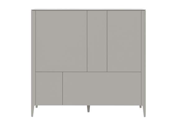 Шкаф Type 3 двери 2 ящика высота 135 см (серо-бежевый)