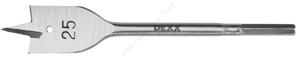 DEXX 25x152мм, сверло перовое по дереву, шестигранный хвостовик