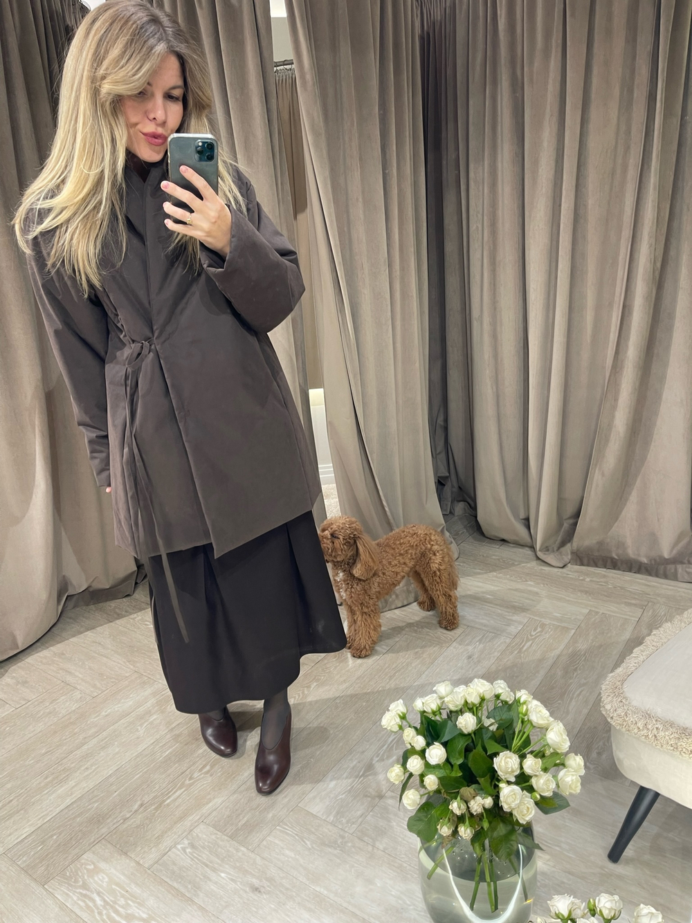 Куртка с шалевым воротником укороченная