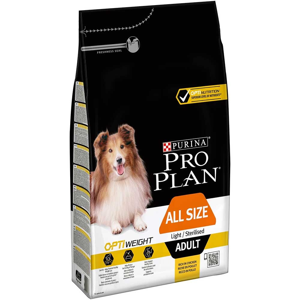 Pro Plan Adult Light/Sterilised - сухой корм для собак с лишним весом (курица/рис)