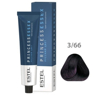 3/66 Крем-краска ESTEL PRINCESS ESSEX, Темный шатен фиолетовый интенсивный (60 мл)