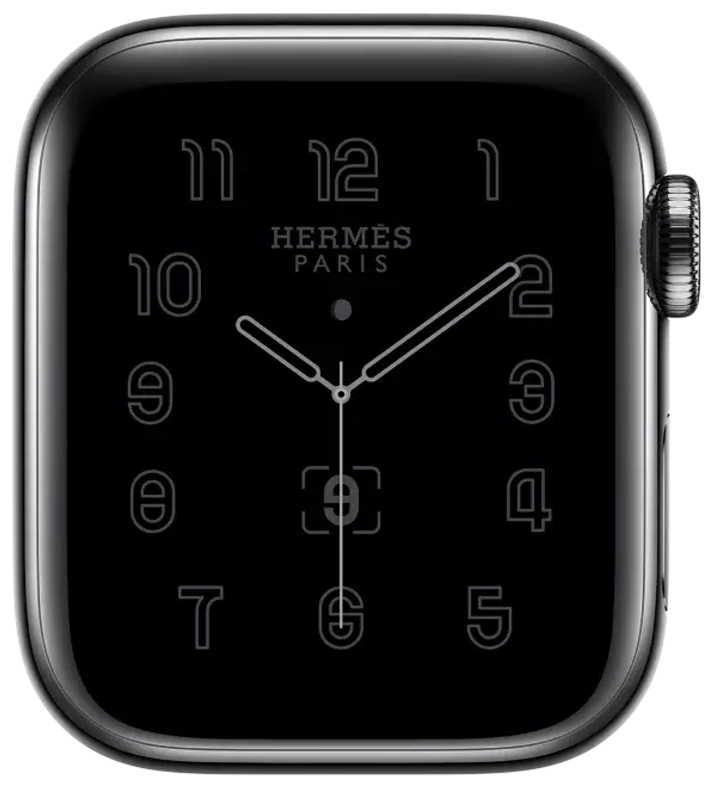 Часы Apple Watch Hermès Series 8 GPS + Cellular 45mm Space Black Stainless Steel Case with Noir Swift Leather Double Tour