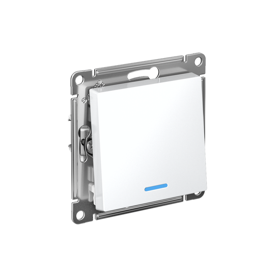 Переключатель проходной 1-кл. СП AtlasDesign 10А IP20 (сх. 6а) 10AX с подсветкой механизм бел. SE ATN000163