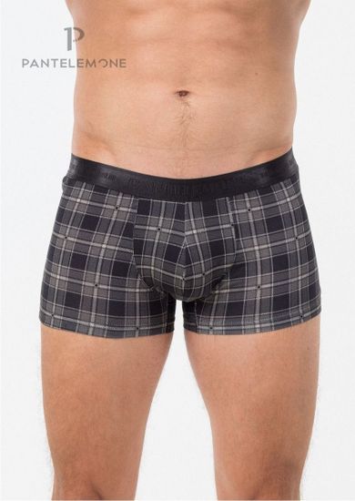 Трусы мужские боксеры Pantelemone PMH-1507, клетка серо-коричневая