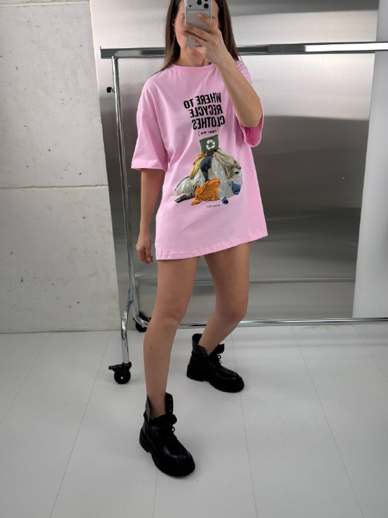 Футболка женская артикул 702 цвет "розовый"