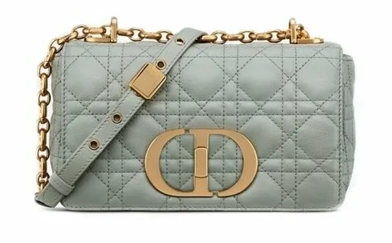 Сумка Dior Caro, модель маленького формата серый
