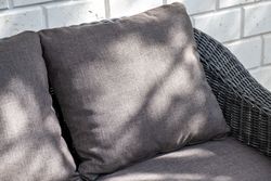 "Кон Панна" диван из искусственного ротанга двухместный, цвет графит