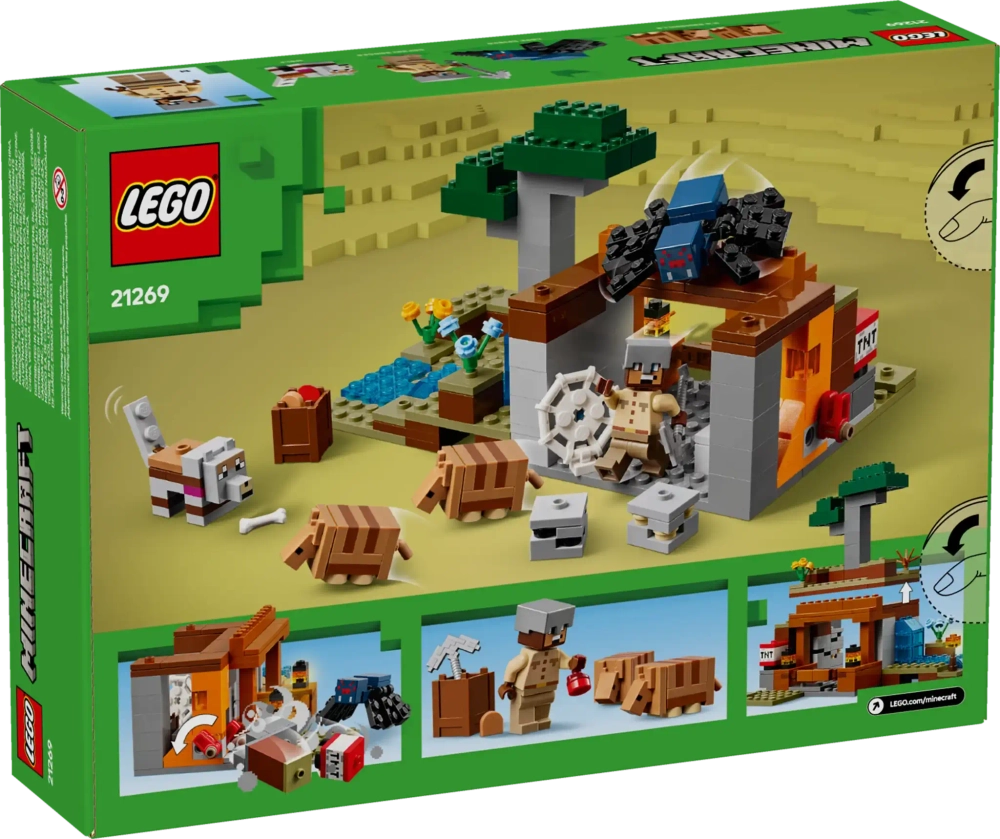 Конструктор LEGO Minecraft 21269 Экспедиция на рудник Броненосец