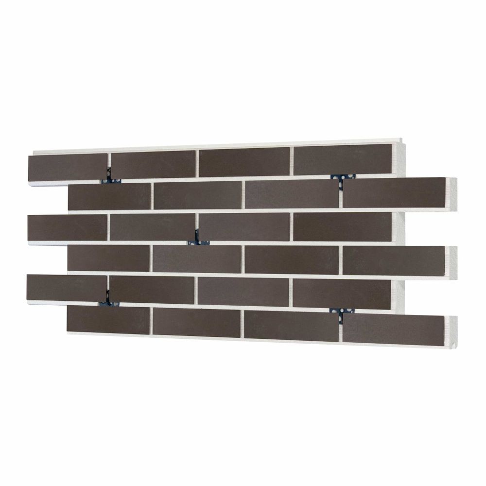 Клинкерная термопанель ППС Керамин Куба 9 Шоколадный 1020х455 мм