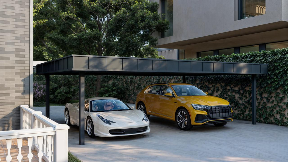 Навес на два автомобиля SK00307