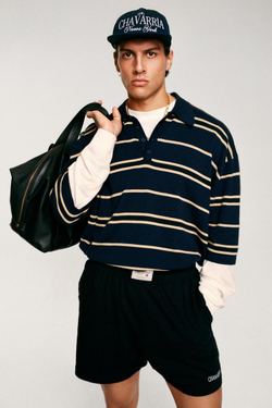 ZARA X WILLY CHAVARRIA КЕПКА С ПЛОСКИМ КОЗЫРЬКОМ И ВЫШИВКОЙ, ТЕМНО-СИНИЙ