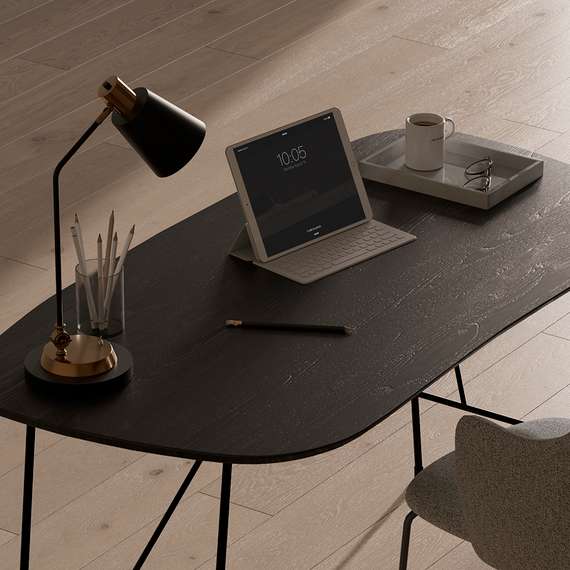 Лампа настольная Pilwy, Ø21х62 см, золотистая/черная