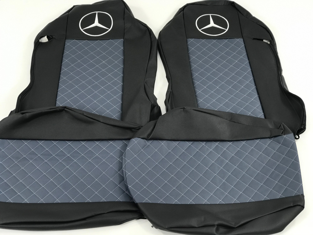 Чехлы кожаные стеганые вышивка MERCEDES MP2/MP3 2004-2013 г. MR41 Польша