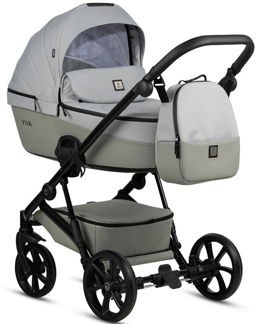Детская коляска Tutis Viva 5 Plus Essential 2024 3 в 1 с автокреслом Elo Lux EduSky Black 1452058 Crystal