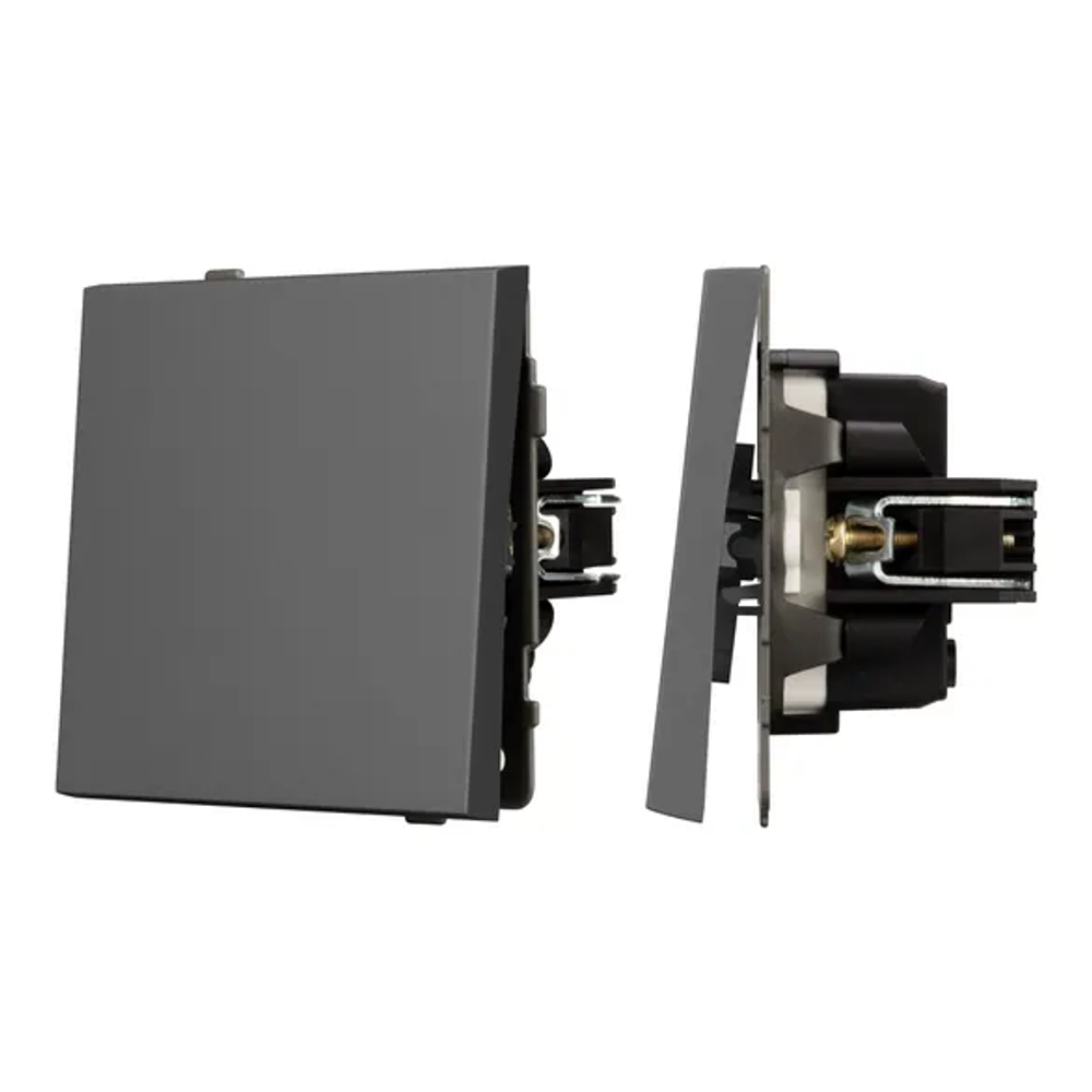 Механизм выключателя одноклавишный проходной SWT-TENDO-MKP1-SFPL-GR (230V, 10A) (Arlight, -) 054581