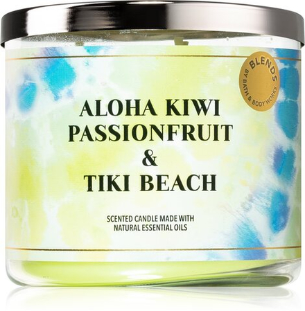 Bath & Body Works Aloha Kiwi Passionfruit & Tiki Beach - ароматическая свеча /   411  g  / GTIN 667557641263