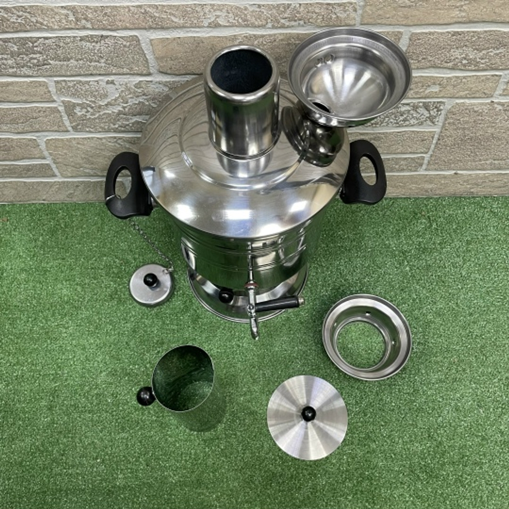 Самовар дровяной Zarifis 3.5 л (Нержавеющая сталь, Турция)