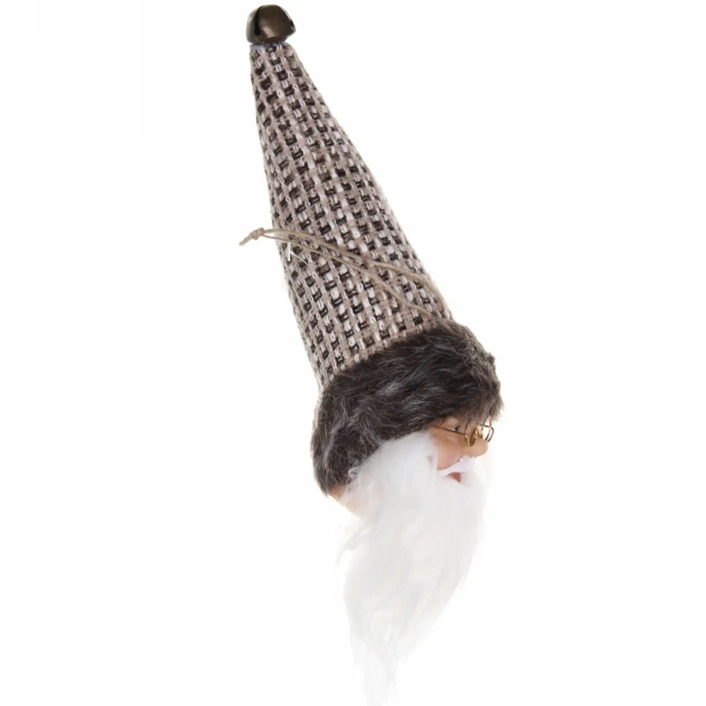 Украшение на бутылку «Дед Мороз в сером колпаке» 25 см, нарядный колпачок