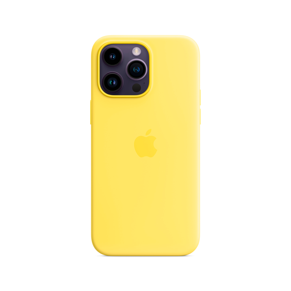 Силиконовый чехол с поддержкой MagSafe Apple Silicone Case для iPhone 14 Pro Max, Canary Yellow (Канареечный)