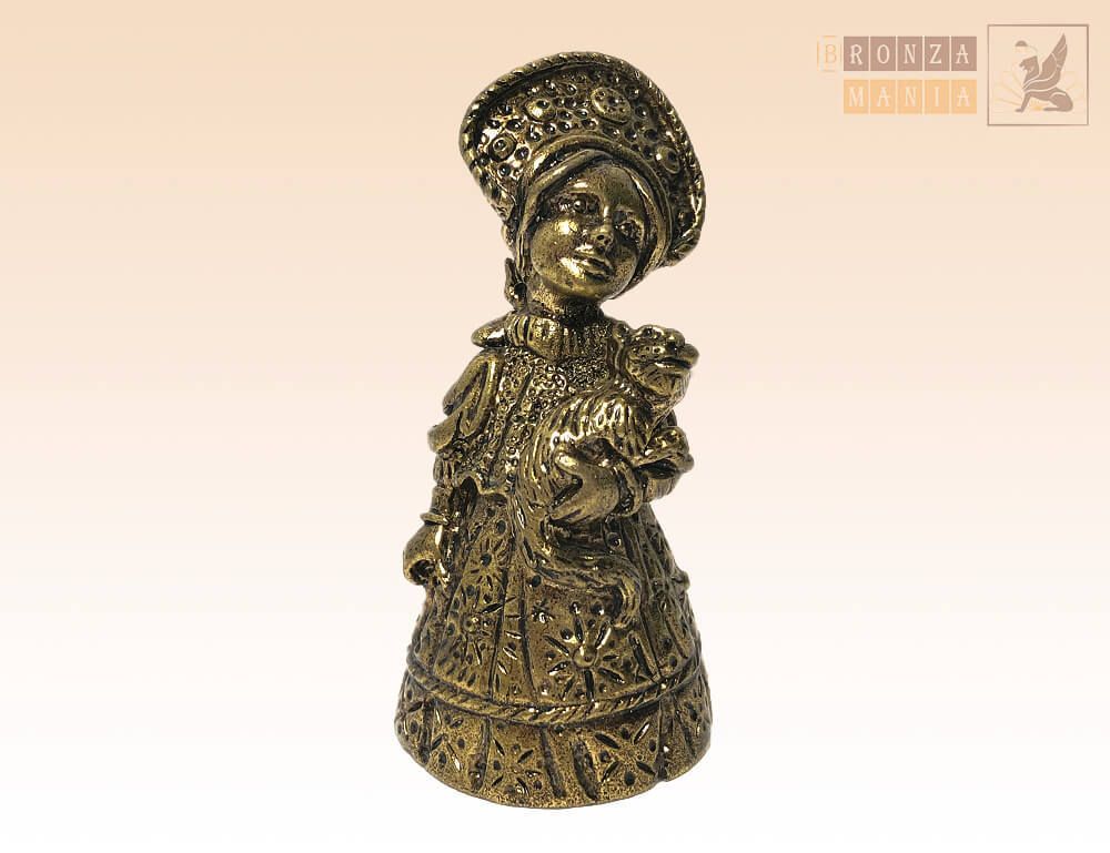 колокольчик Девочка с кошкой