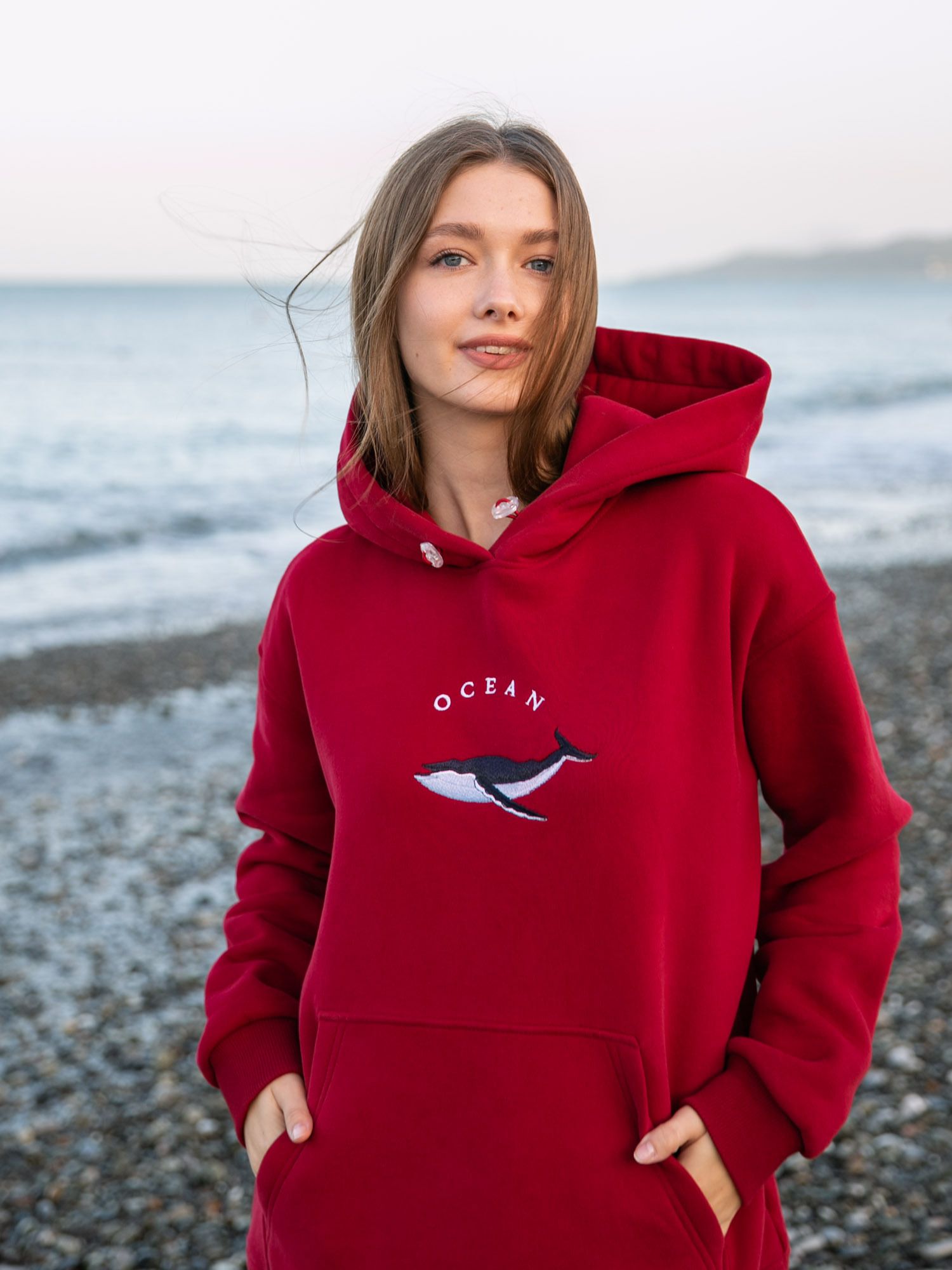 Толстовка женская Ocean Bordo