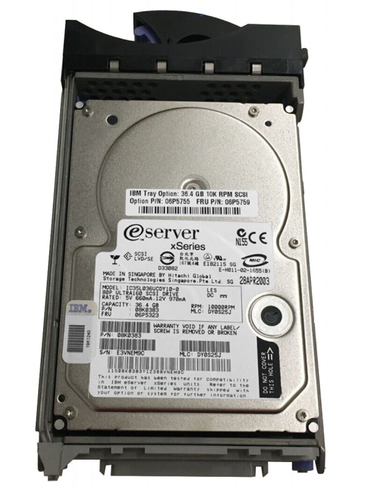 Жесткий диск IBM 36Gb Ultra320 10K Hot-Swap для x236x336x346 90P1308