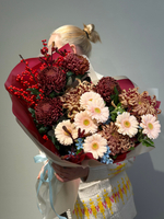 Букет "Нежное бордо"
