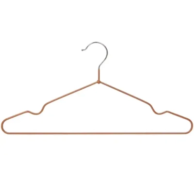 Плечики металлические нескользящие с полимерным покрытием 10шт «ТАРТИТАН», цвет бронзовый, 40см (Селфи)