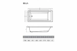 Ванна акриловая Relisan Bella Гл000026031 170х80 белая