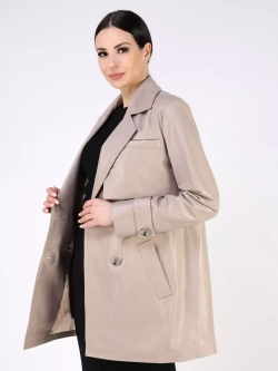 Кожаная куртка осень Турция тренч короткий