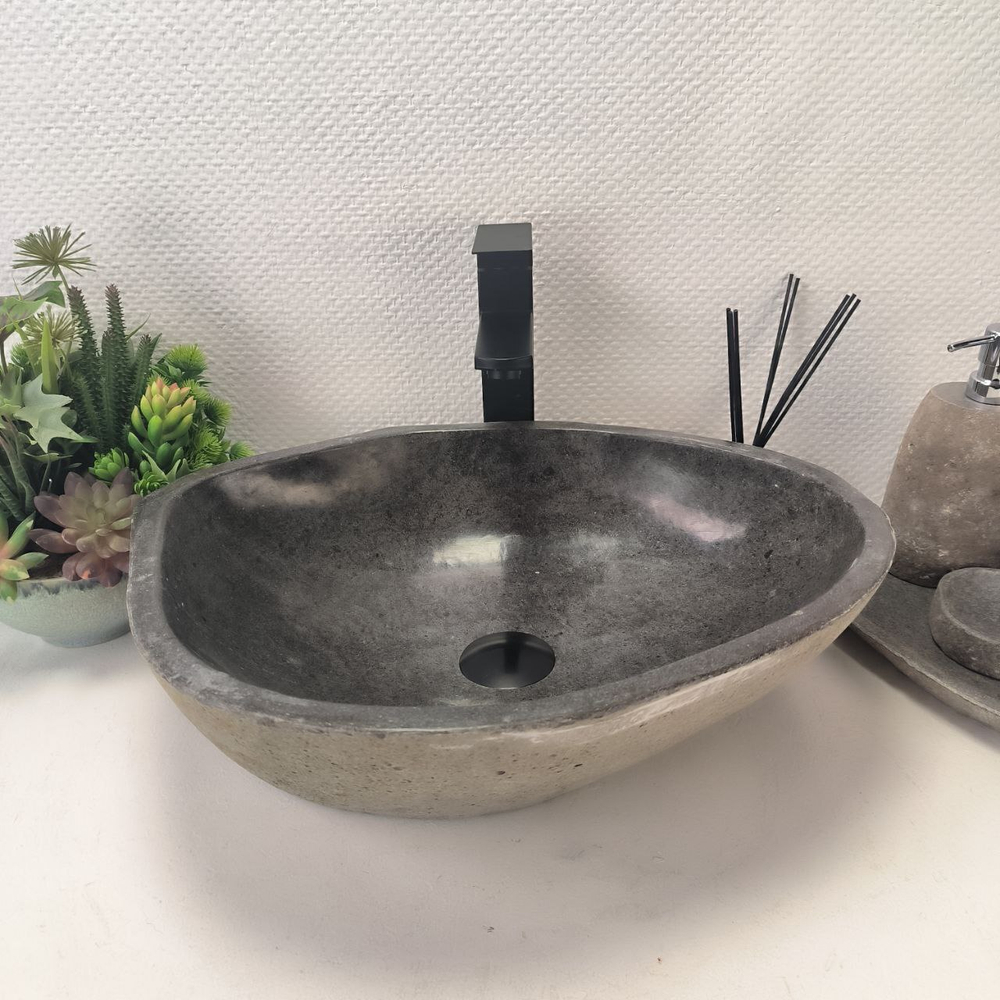 Раковина из речного камня RS-63660 (50*39*15) 0122
