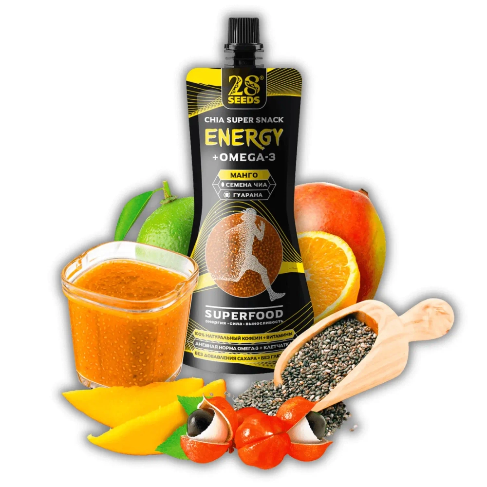 Энергетический снек ЧИА ОМЕГА-3 «Манго» 150 г