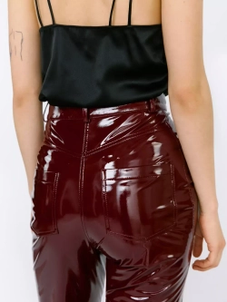 Брюки бордовые из лаке OLA OLA